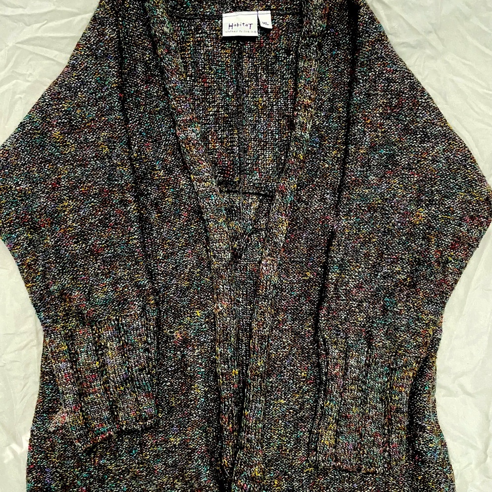 Habitat Marbled Black Cardigan